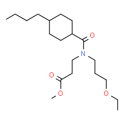 ChemSpider 2D Image | Methyl N-[(4-butylcyclohexyl)carbonyl]-N-(3-ethoxypropyl)-beta-alaninate | C20H37NO4