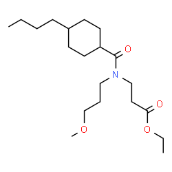 ChemSpider 2D Image | Ethyl N-[(4-butylcyclohexyl)carbonyl]-N-(3-methoxypropyl)-beta-alaninate | C20H37NO4