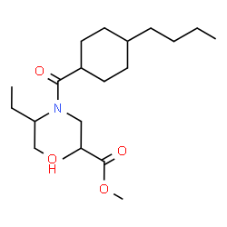 ChemSpider 2D Image | Methyl 3-{[(4-butylcyclohexyl)carbonyl](1-hydroxy-2-butanyl)amino}-2-methylpropanoate | C20H37NO4