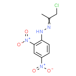 ChemSpider 2D Image | 1-(1-Chloro-2-propanylidene)-2-(2,4-dinitrophenyl)hydrazine | C9H9ClN4O4