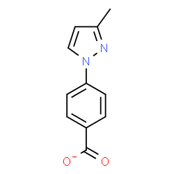 ChemSpider 2D Image | 4-(3-Methyl-1H-pyrazol-1-yl)benzoate | C11H9N2O2
