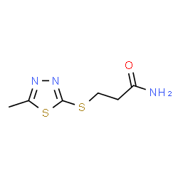 ChemSpider 2D Image | 3-[(5-Methyl-1,3,4-thiadiazol-2-yl)sulfanyl]propanamide | C6H9N3OS2