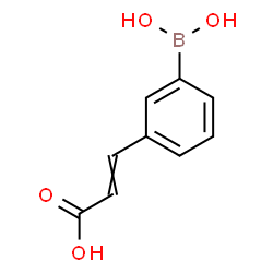 ChemSpider 2D Image | 3-[3-(Dihydroxyboryl)phenyl]acrylic acid | C9H9BO4
