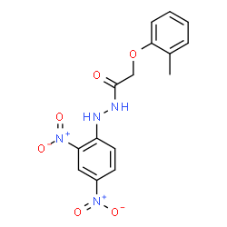 ChemSpider 2D Image | N'-(2,4-Dinitrophenyl)-2-(2-methylphenoxy)acetohydrazide | C15H14N4O6
