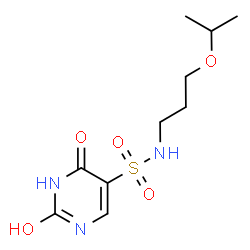 ChemSpider 2D Image | N-(3-Isopropoxypropyl)-2,4-dioxo-1,2,3,4-tetrahydro-5-pyrimidinesulfonamide | C10H17N3O5S