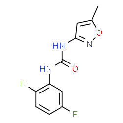ChemSpider 2D Image | 1-(2,5-Difluorophenyl)-3-(5-methyl-1,2-oxazol-3-yl)urea | C11H9F2N3O2