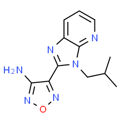 ChemSpider 2D Image | 4-(3-Isobutyl-3H-imidazo[4,5-b]pyridin-2-yl)-1,2,5-oxadiazol-3-amine | C12H14N6O