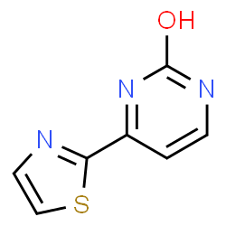ChemSpider 2D Image | 4-(Thiazol-2-yl)pyrimidin-2-ol | C7H5N3OS