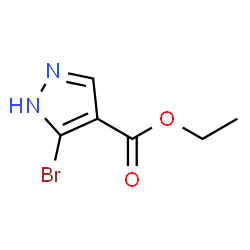 ChemSpider 2D Image | Ethyl 3-bromo-1H-pyrazole-4-carboxylate | C6H7BrN2O2