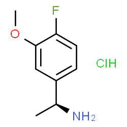 ChemSpider 2D Image | (1S)-1-(4-Fluoro-3-methoxyphenyl)ethanamine hydrochloride (1:1) | C9H13ClFNO