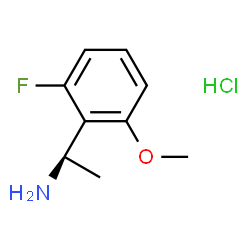 ChemSpider 2D Image | (1R)-1-(2-fluoro-6-methoxyphenyl)ethan-1-amine hydrochloride | C9H13ClFNO