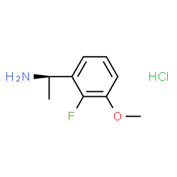 ChemSpider 2D Image | (1R)-1-(2-fluoro-3-methoxyphenyl)ethan-1-amine hydrochloride | C9H13ClFNO