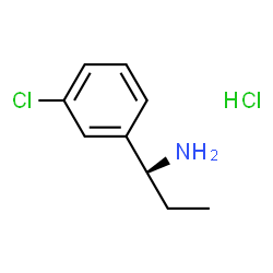 ChemSpider 2D Image | (1R)-1-(3-Chlorophenyl)-1-propanamine hydrochloride (1:1) | C9H13Cl2N