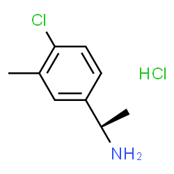 ChemSpider 2D Image | (1R)-1-(4-Chloro-3-methylphenyl)ethanamine hydrochloride (1:1) | C9H13Cl2N