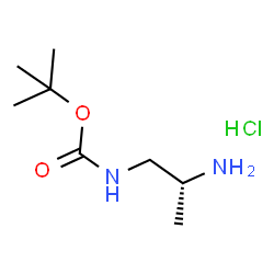 ChemSpider 2D Image | 2-Methyl-2-propanyl [(2R)-2-aminopropyl]carbamate hydrochloride (1:1) | C8H19ClN2O2