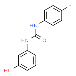 ChemSpider 2D Image | 1-(4-Fluorophenyl)-3-(3-hydroxyphenyl)urea | C13H11FN2O2