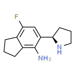 ChemSpider 2D Image | 7-Fluoro-5-[(2R)-2-pyrrolidinyl]-4-indanamine | C13H17FN2