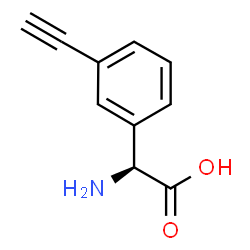 ChemSpider 2D Image | (2S)-Amino(3-ethynylphenyl)acetic acid | C10H9NO2