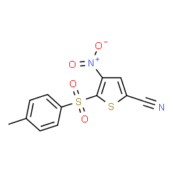 ChemSpider 2D Image | 5-[(4-Methylphenyl)sulfonyl]-4-nitro-2-thiophenecarbonitrile | C12H8N2O4S2