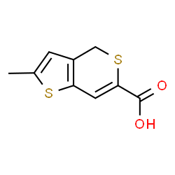 ChemSpider 2D Image | 2-Methyl-4H-thieno[3,2-c]thiopyran-6-carboxylic acid | C9H8O2S2