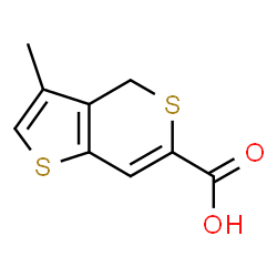 ChemSpider 2D Image | 3-Methyl-4H-thieno[3,2-c]thiopyran-6-carboxylic acid | C9H8O2S2