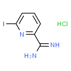 ChemSpider 2D Image | 6-Iodo-2-pyridinecarboximidamide hydrochloride (1:1) | C6H7ClIN3