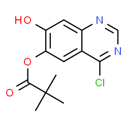 ChemSpider 2D Image | 4-Chloro-7-hydroxy-6-quinazolinyl pivalate | C13H13ClN2O3
