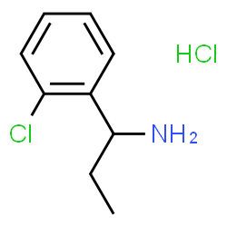 ChemSpider 2D Image | 1-(2-Chlorophenyl)-1-propanamine hydrochloride (1:1) | C9H13Cl2N