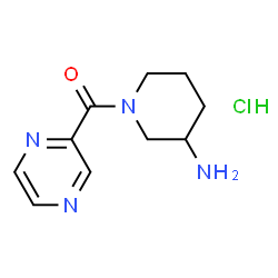 ChemSpider 2D Image | (3-Aminopiperidin-1-yl)(pyrazin-2-yl)methanone hydrochloride | C10H15ClN4O