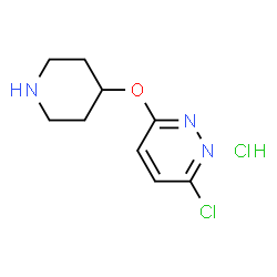ChemSpider 2D Image | 3-chloro-6-(piperidin-4-yloxy)pyridazine hydrochloride | C9H13Cl2N3O