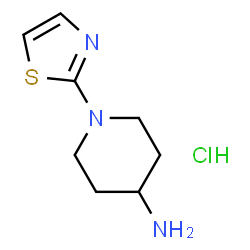 ChemSpider 2D Image | 1-(Thiazol-2-yl)piperidin-4-amine hydrochloride | C8H14ClN3S