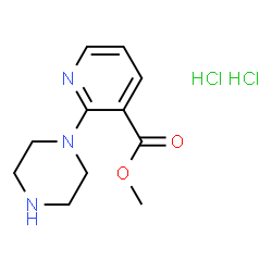ChemSpider 2D Image | Methyl 2-(1-piperazinyl)nicotinate dihydrochloride | C11H17Cl2N3O2