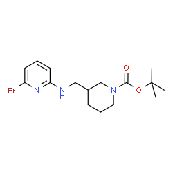 ChemSpider 2D Image | tert-Butyl 3-{[(6-bromopyridin-2-yl)amino]methyl}piperidine-1-carboxylate | C16H24BrN3O2
