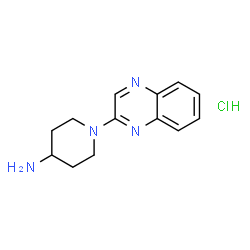ChemSpider 2D Image | 1-(Quinoxalin-2-yl)piperidin-4-amine hydrochloride | C13H17ClN4