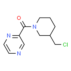 ChemSpider 2D Image | (3-Chloromethyl-piperidin-1-yl)-pyrazin-2-yl-methanone | C11H14ClN3O