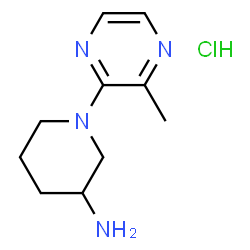 ChemSpider 2D Image | 1-(3-Methylpyrazin-2-yl)piperidin-3-amine hydrochloride | C10H17ClN4