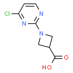 ChemSpider 2D Image | 1-(4-Chloro-2-pyrimidinyl)-3-azetidinecarboxylic acid | C8H8ClN3O2