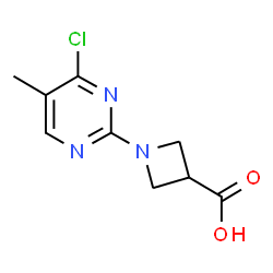 ChemSpider 2D Image | 1-(4-Chloro-5-methyl-2-pyrimidinyl)-3-azetidinecarboxylic acid | C9H10ClN3O2