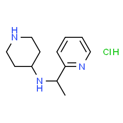 ChemSpider 2D Image | N-[1-(PYRIDIN-2-YL)ETHYL]PIPERIDIN-4-AMINE HYDROCHLORIDE | C12H20ClN3