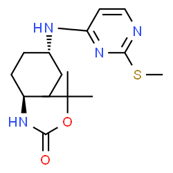 ChemSpider 2D Image | tert-Butyl ((1r,4r)-4-((2-(methylthio)pyrimidin-4-yl)amino)cyclohexyl)carbamate | C16H26N4O2S