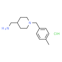 ChemSpider 2D Image | (1-(4-Methylbenzyl)piperidin-4-yl)methanamine hydrochloride | C14H23ClN2