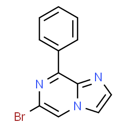 ChemSpider 2D Image | 6-Bromo-8-phenylimidazo[1,2-a]pyrazine | C12H8BrN3