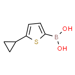 ChemSpider 2D Image | (5-Cyclopropyl-2-thienyl)boronic acid | C7H9BO2S