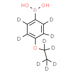 ChemSpider 2D Image | {4-[(~2~H_5_)Ethyloxy](~2~H_4_)phenyl}boronic acid | C8H2D9BO3