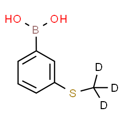 ChemSpider 2D Image | {3-[(~2~H_3_)Methylsulfanyl]phenyl}boronic acid | C7H6D3BO2S
