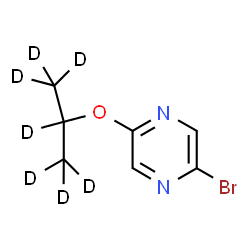 ChemSpider 2D Image | 2-Bromo-5-[(~2~H_7_)-2-propanyloxy]pyrazine | C7H2D7BrN2O