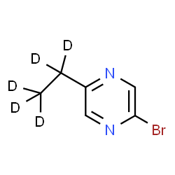 ChemSpider 2D Image | 2-Bromo-5-(~2~H_5_)ethylpyrazine | C6H2D5BrN2