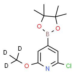 ChemSpider 2D Image | 2-Chloro-6-[(~2~H_3_)methyloxy]-4-(4,4,5,5-tetramethyl-1,3,2-dioxaborolan-2-yl)pyridine | C12H14D3BClNO3
