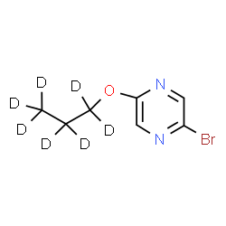 ChemSpider 2D Image | 2-Bromo-5-[(~2~H_7_)propyloxy]pyrazine | C7H2D7BrN2O