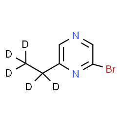 ChemSpider 2D Image | 2-Bromo-6-(~2~H_5_)ethylpyrazine | C6H2D5BrN2